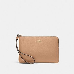 Coach Corner Zip Wristlet